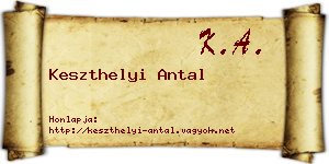 Keszthelyi Antal névjegykártya