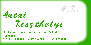 antal keszthelyi business card